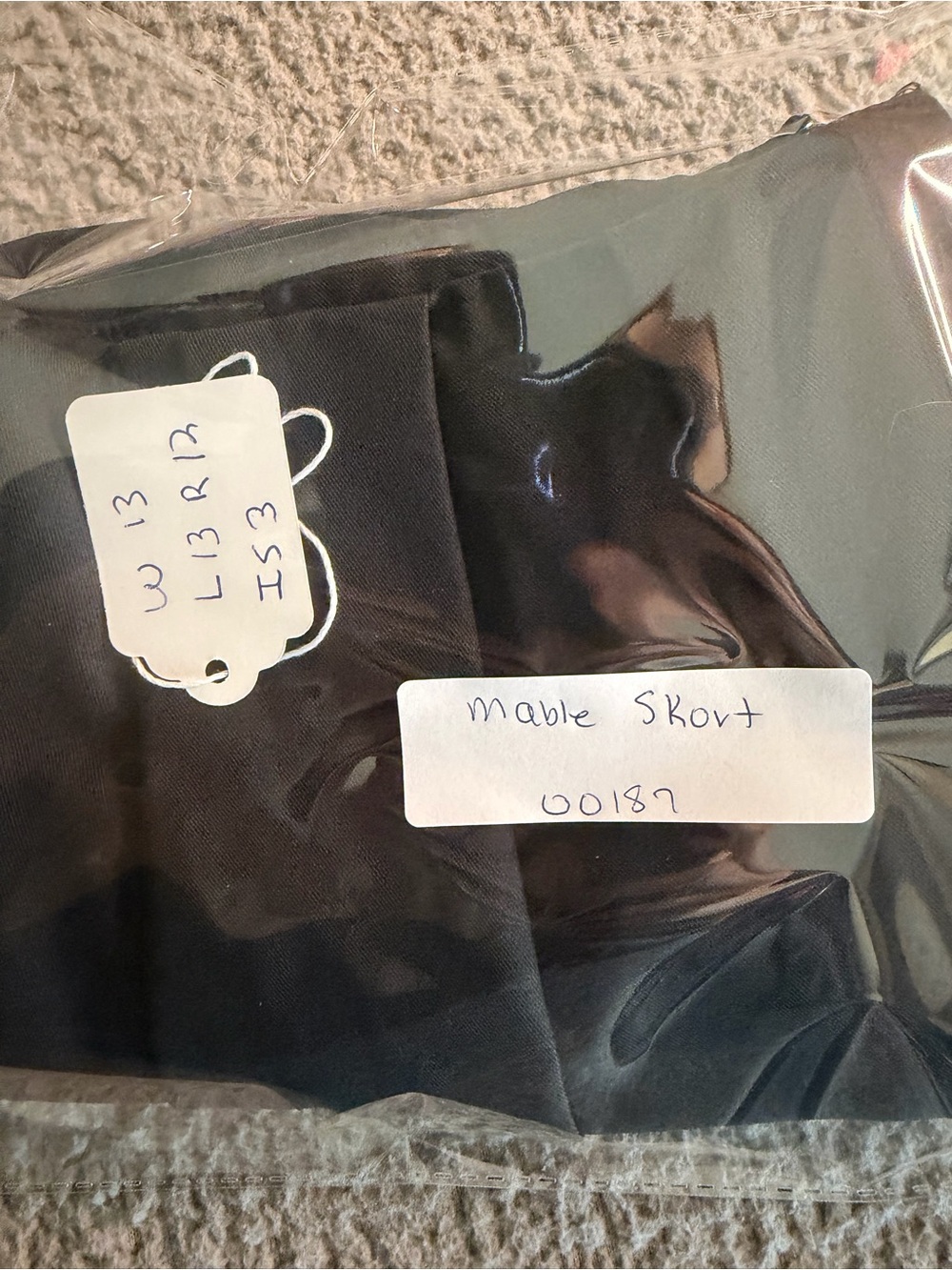 Black Pleated Skort with A-Line Shape - Picture 8 of 8